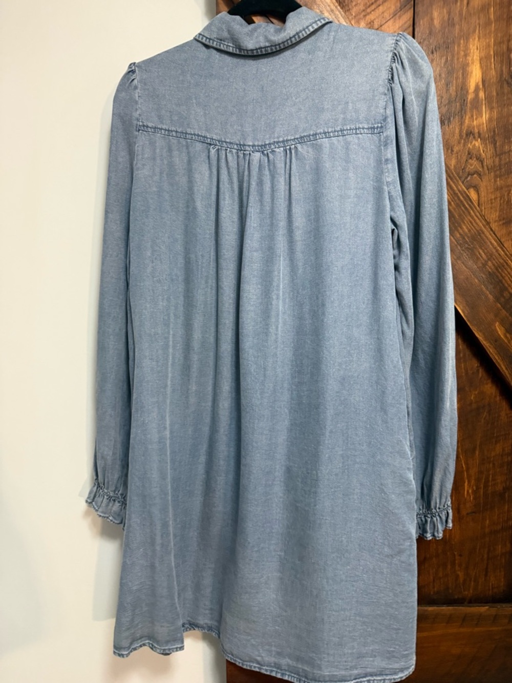 Doe & Rae Light Blue Denim Button-Front Dress - Picture 4 of 5